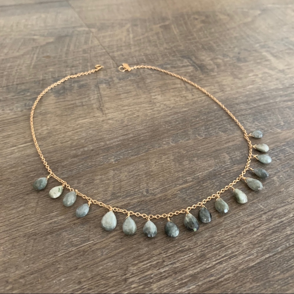 Ruebelle Gold & Labradorite Drop Necklace